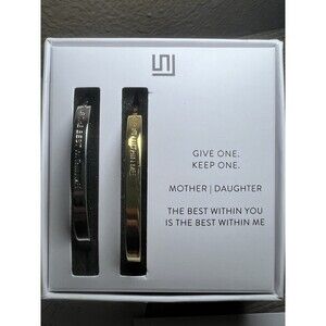 Stella Valle Mother Daughter Bracelet Gift Set NIB 2 Piece Gold Silver Tone